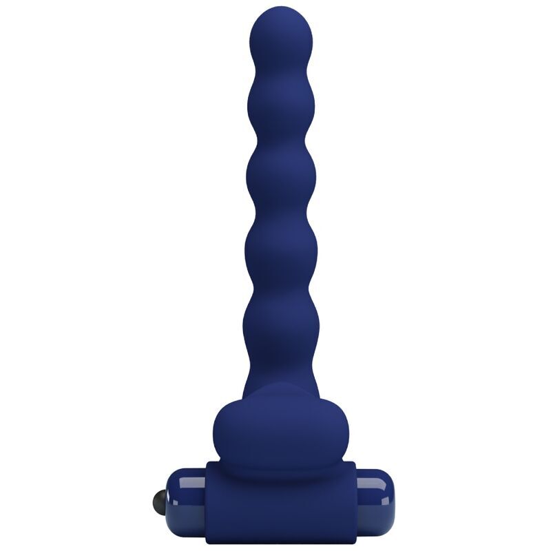 Anneau Vibrant avec Plug Bleu - 10 Fonctions & Plaisir Prolongé