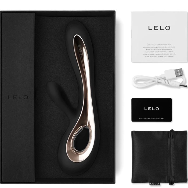 LELO Soraya 2 Vibromasseur Lapin de Luxe Noir – Double Stimulation Intense