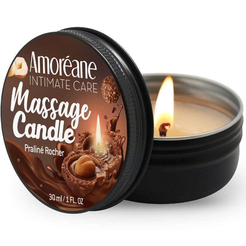 AMOREANE – Bougie de Massage Rocher Praliné