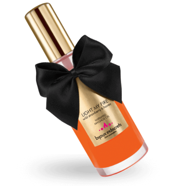 Huile de Massage Bijoux – Effet Chaleur Arôme Fraise 100 ml
