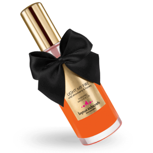 Huile de Massage Bijoux – Effet Chaleur Arôme Fraise 100 ml
