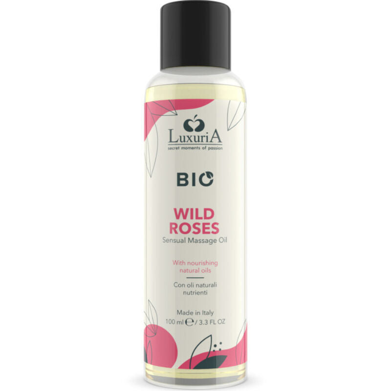 Luxuria Huile de Massage Bio Roses Sauvages – 100 ml
