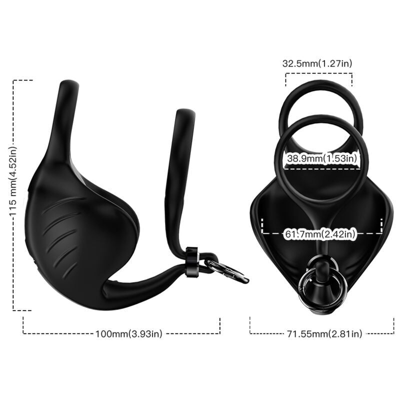Anneau Pénien Vibrant à Télécommande en Silicone Médical