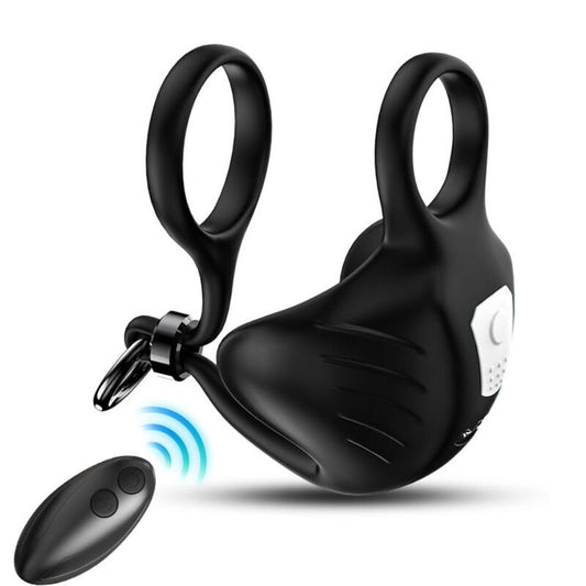 Anneau Pénien Vibrant à Télécommande en Silicone Médical