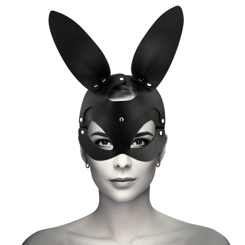 Coquette Chic Désir – Masque cuir vegan oreilles de lapin